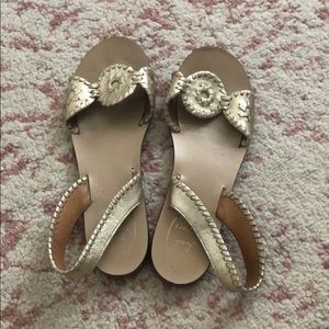 Gold Jack Rogers Sandals